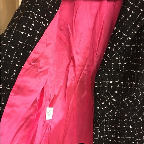 Women’s Blazer coat ‘Lily’ black white with pink Med vintage fitted made in USA - Picture 4 of 13